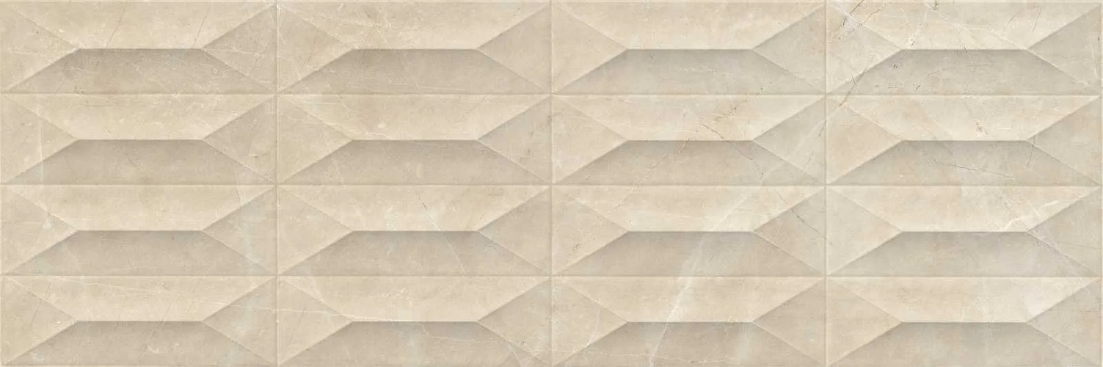 Faianta Bej Rectificata Structurata Marazzi Marbleplay Marfil Gem 3D 30X90 cm M4PH