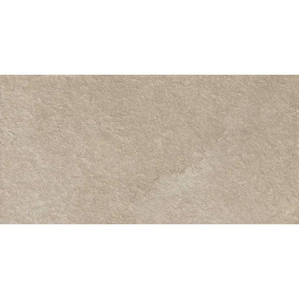 Faianță porțelanată bej, aspect texturat de piatră naturală, Marazzi Stream, 30x60 cm