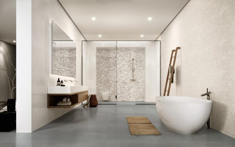 Faianta Bej Rectificata Structurata Mata Marazzi Alchimia Greige Raw 3D 60X180 cm M17Z - imagine 3