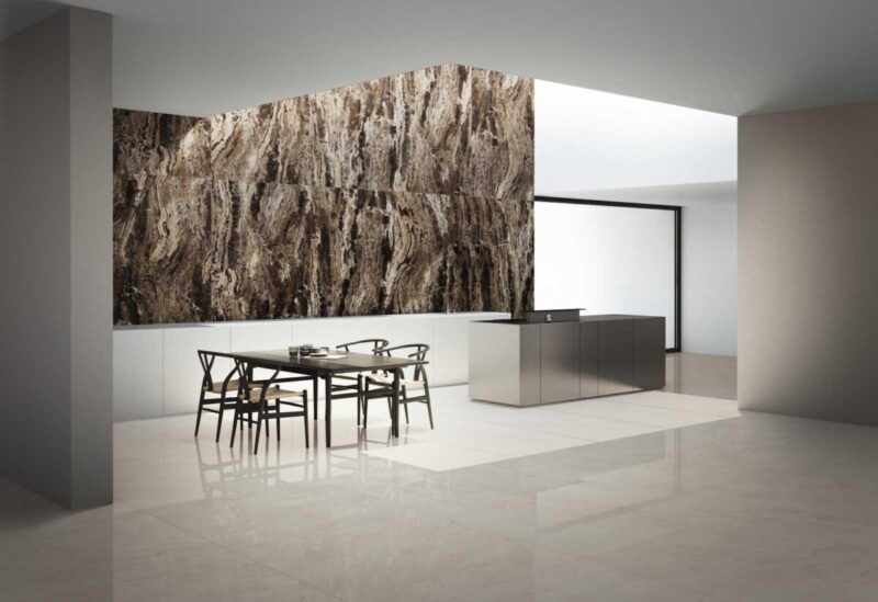 Faianta Crem Rectificata Lucioasa Marazzi Grande Marble Look Raffaello Lux 160X320X6 cm M108