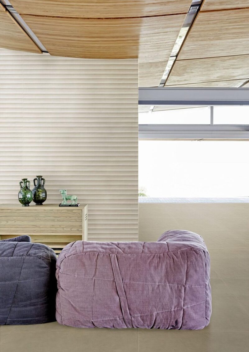 Faianta Crem Rectificata Structurata Marazzi Fabric Linen Fold 3D 40X120 cm ME18 - imagine 3