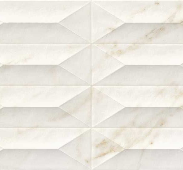 Faianta Crem Rectificata Structurata Marazzi Marbleplay Ivory Gem 3D 30X90 cm M4PF