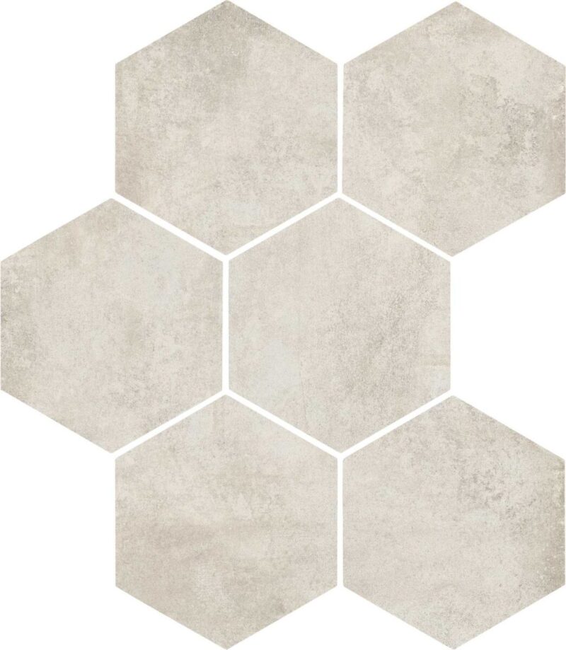 Faianta Gri Hexagonala Mata Marazzi Clays Cotton 21X18.2 cm MM5N - imagine 2