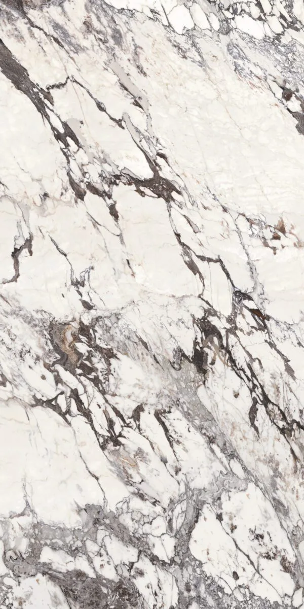Faianta gri, rectificata, lucioasa, Grande Marble Look, 160x320x6 cm, Marazzi, M0ZP