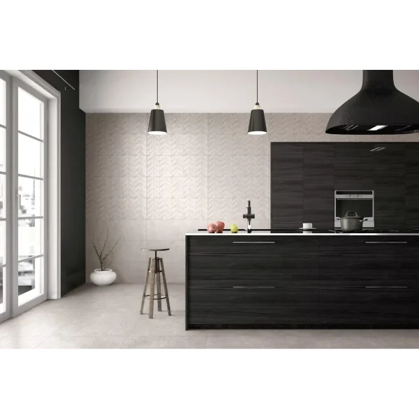 Faianta 3D Marazzi Work Grey, efect beton, 30x90 cm
