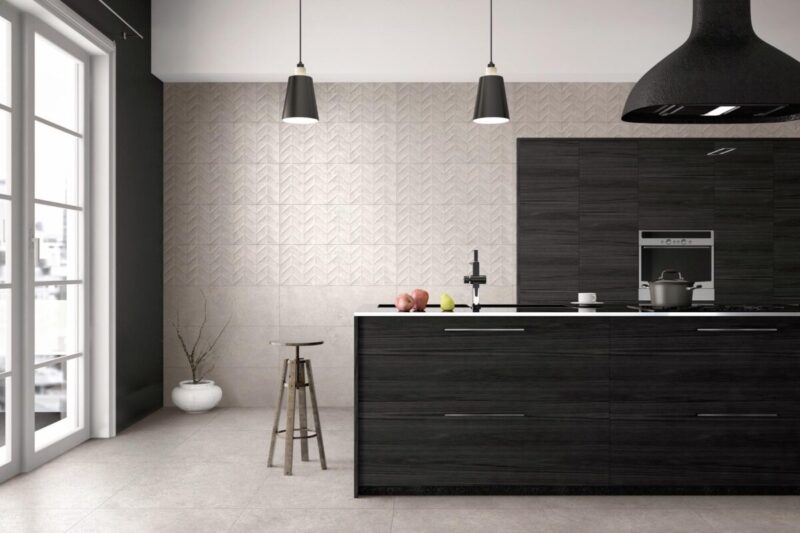 Faianta 3D Marazzi Work Grey, efect beton, 30x90 cm