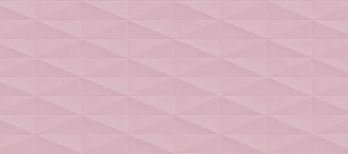 Faianta roz, structurata, rectificata, 3D, Marazzi Eclettica Rose Diamond, 40x120 cm