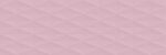 Faianta roz, structurata, rectificata, 3D, Marazzi Eclettica Rose Diamond, 40x120 cm