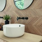 Faianță tip lemn chevron Paradyz Love Brown 29.8 x 89.8 cm