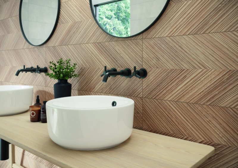 Faianță tip lemn chevron Paradyz Love Brown 29.8 x 89.8 cm