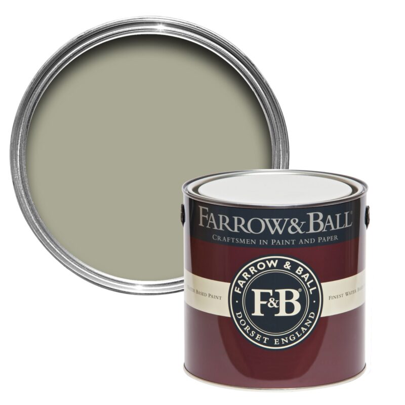Vopsea gri lucioasa 95 la suta luciu pentru interior exterior Farrow and Ball Full Gloss French Gray No. 18 2.5 Litri - imagine 2