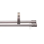 Galerie dublă aluminiu ELR 2000, inox, consolă triplă 22 cm, 330 cm