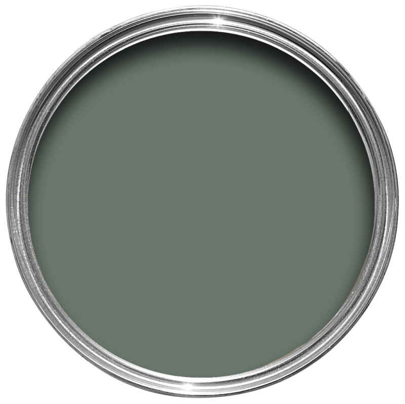 Vopsea verde satinata 20 la suta luciu pentru exterior Farrow and Ball Exterior Eggshell Green Smoke No. 47 750 ml - imagine 2