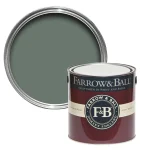 Vopsea verde lucioasa 95 la suta luciu pentru interior exterior Farrow and Ball Full Gloss Green Smoke No. 47 750 ml