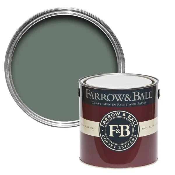 Vopsea verde mata 7 la suta luciu pentru interior Farrow and Ball Mostra Green Smoke No. 47 100 ml