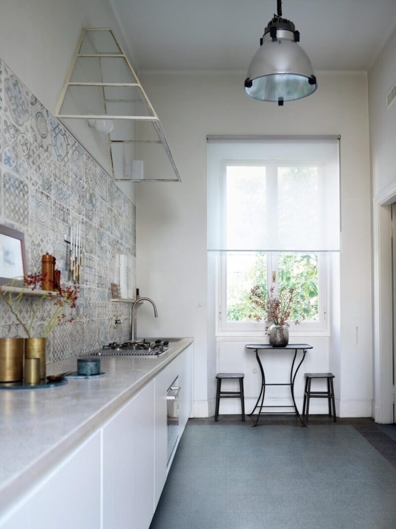 Gresie Albastra Mata Marazzi D_Segni Scaglie Blue 20X20 cm M1L1 - imagine 3