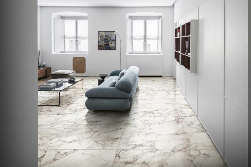 Gresie Crem Rectificata Lucioasa Marazzi Allmarble Calacatta Extra Lux 75X150 cm M391 - imagine 3