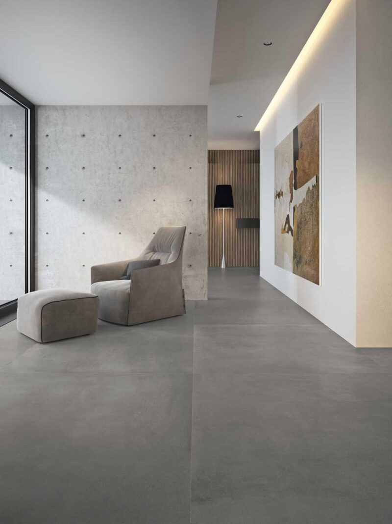 Gresie Gri Rectificata Mata Marazzi Grande Concrete Look Graphite 120X120 cm M0GG - imagine 3
