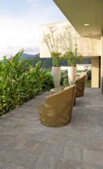 Gresie gri rectificata structurata Marazzi Rocking Grey, exterior, interior, 30x30 cm