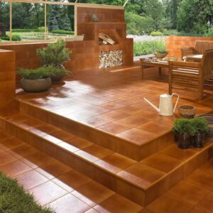 Gresie Klinker Paradyz Aquarius Brown Treapta Prosta 30x33 cm