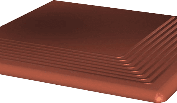 Gresie Klinker Paradyz Cloud Rosa Treapta Colt 30x30 cm