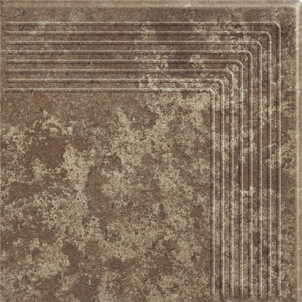 Gresie Klinker Paradyz Ilario Brown Treapta Colt 30x30 cm