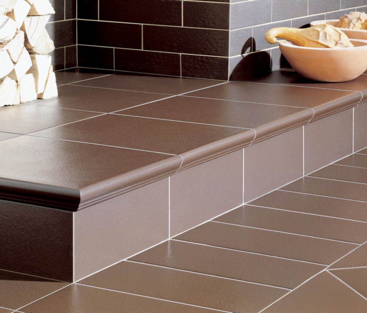 Gresie Klinker Paradyz Natural Brown Treapta Colt 30x30 cm