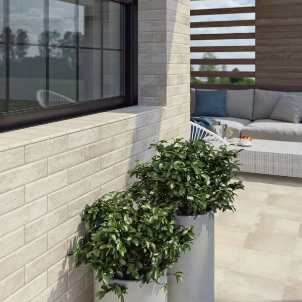 Caramida aparenta klinker exterior crem bej Paradyz Scandiano 24.5x6.6 cm