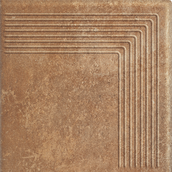 Gresie Klinker Paradyz Scandiano Rosso Treapta Colt 30x30 cm