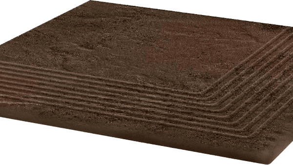 Gresie Klinker Paradyz Semir Brown Treapta Colt 30x30 cm