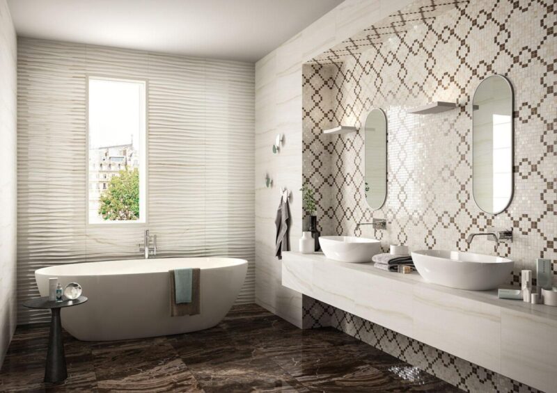 Gresie rectificata tip marmura Allmarble Frappucino Lux 60X60 cm MMGF Marazzi - imagine 3