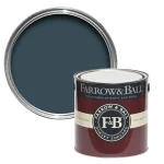Vopsea albastra satinata 20 la suta luciu pentru interior Farrow and Ball Estate Eggshell Hague Blue No. 30 750 ml