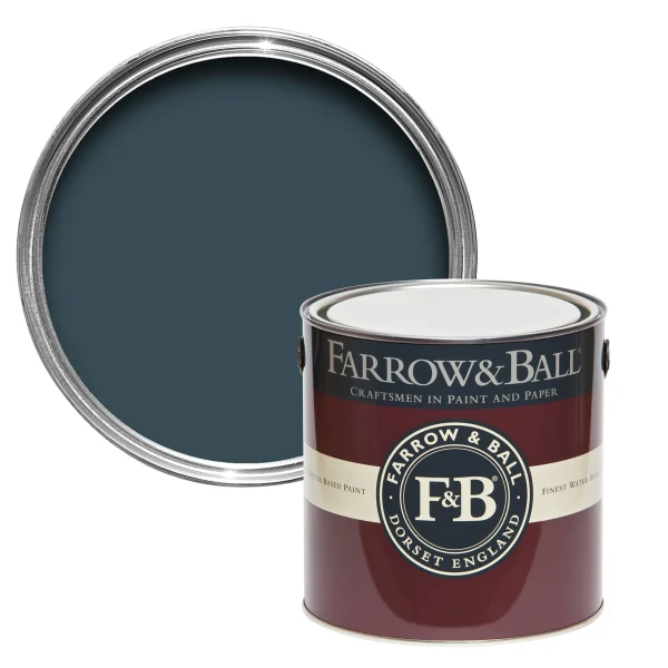 Vopsea albastra mata 7 la suta luciu pentru interior Farrow and Ball Mostra Hague Blue No. 30 100 ml
