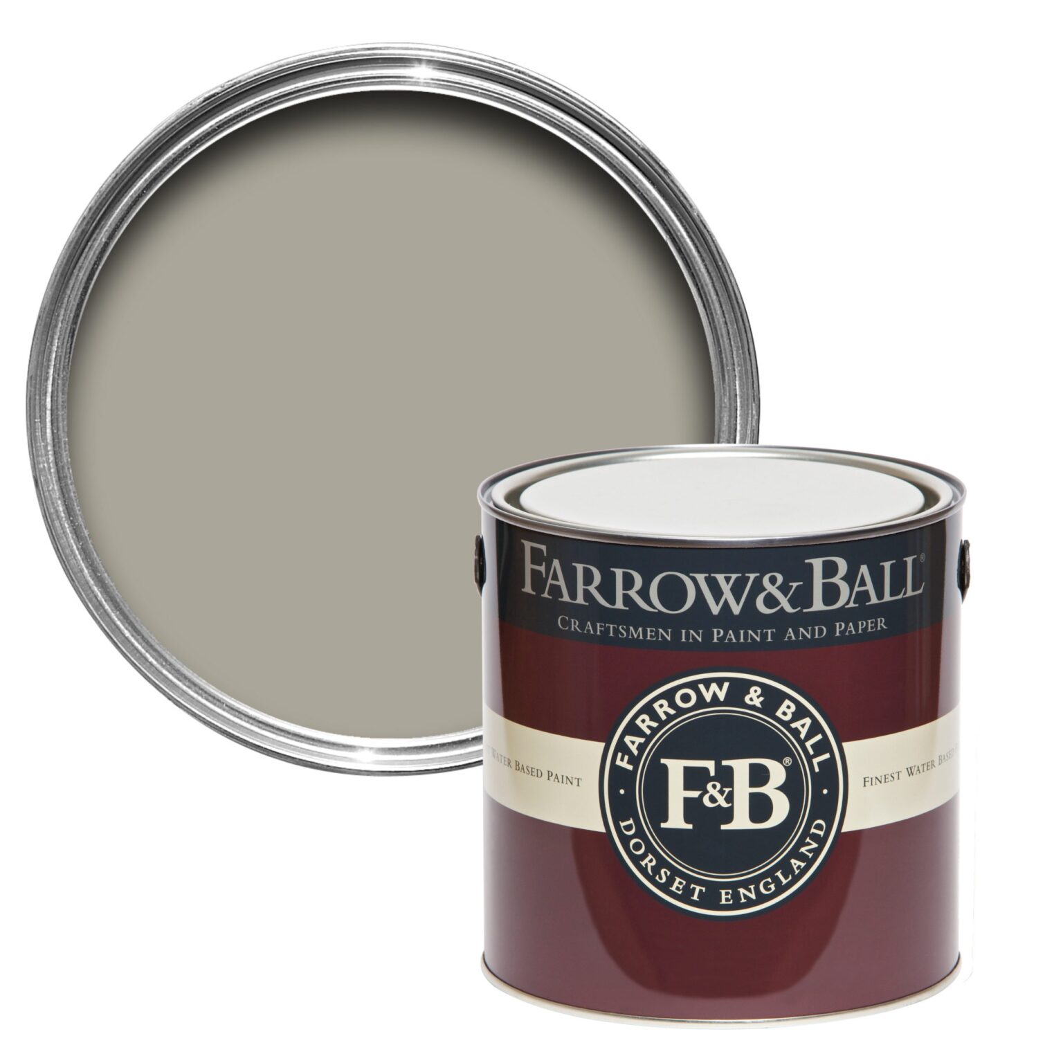Vopsea gri mata 7 la suta luciu pentru interior Farrow and Ball Mostra Hardwick White No. 5 100 ml