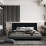 Panou decorativ riflaj Linea Slim Stegu MDF gri urban negru 265 x 15 cm