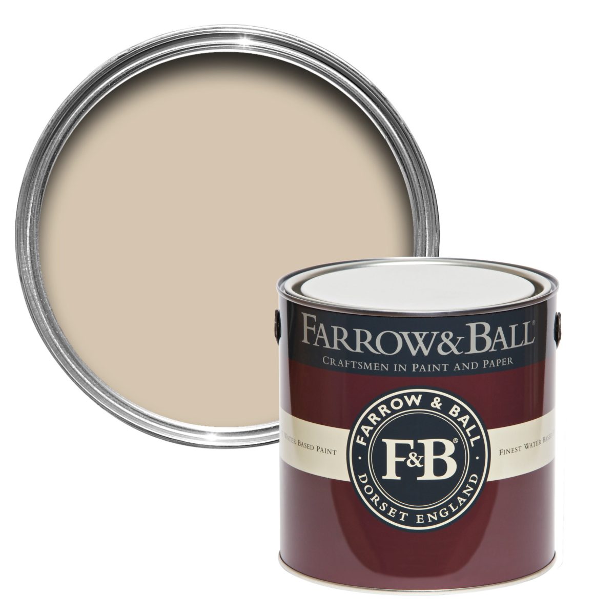 Vopsea taupe mata 7 la suta luciu pentru interior Farrow and Ball Mostra Joa's White No. 226 100 ml