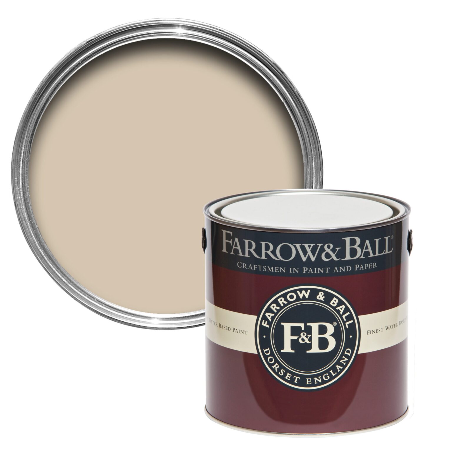 Vopsea taupe mata 7 la suta luciu pentru interior Farrow and Ball Mostra Joa's White No. 226 100 ml