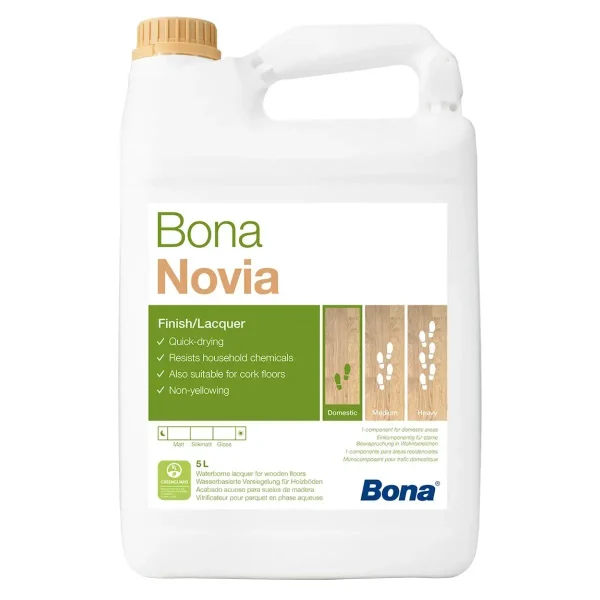 Lac monocomponent parchet, interior, Bona Novia, 5L