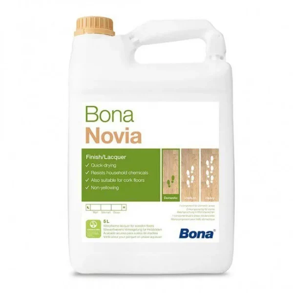 Lac parchet monocomponent, uscare rapida, Bona Novia, 5L