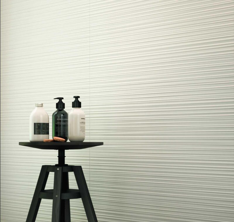 Faianta Alba Structurata Lucioasa Marazzi Absolute White Cube 3D Lux 25X76 cm MN0M