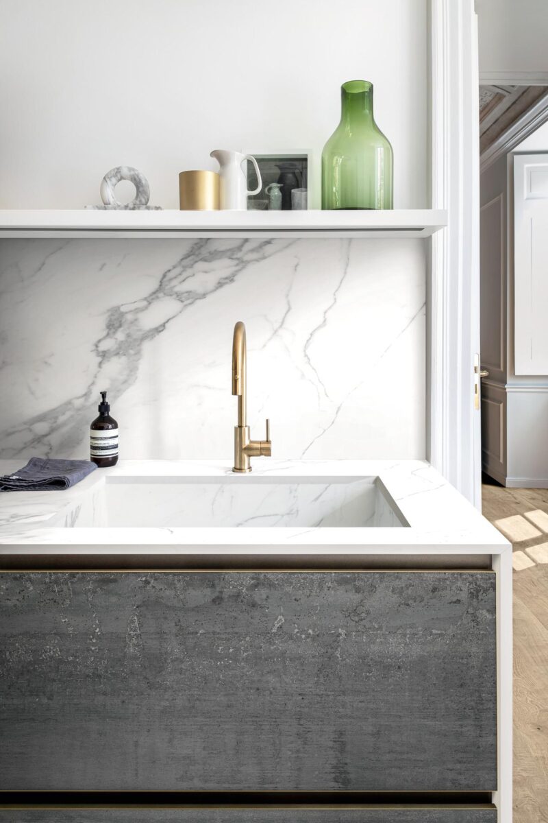 Faianta Alba Rectificata Satinata Marazzi Grande Marble Look Statuario 160X320X6 cm M102 - imagine 2