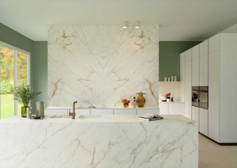Faianta Alba Satinata Marazzi Grande Marble Look Golden White 160X320X6 cm M0ZY
