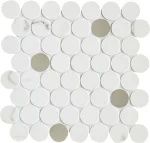Placa decorativa Marazzi Magnifica Statuario Mosaico Circle 31X31 cm M8FT