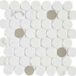 Placa decorativa Marazzi Magnifica Statuario Mosaico Circle 31X31 cm M8FT