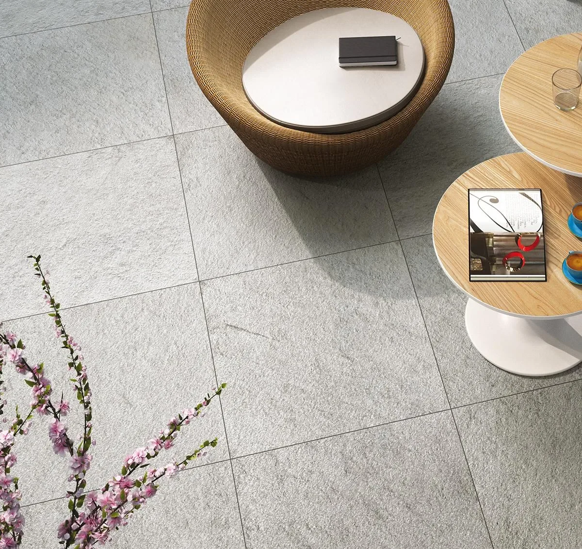 Gresie portelanata exterior Multiquartz20 Gray, rectificata, Marazzi, 60x60 cm