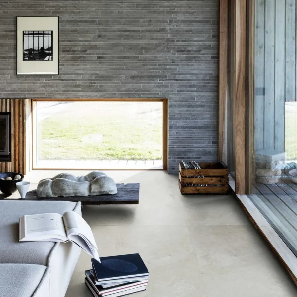 Gresie Alba Rectificata Structurata Marazzi Ardesia Bianco 30X60 cm M058