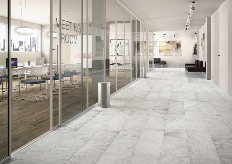 Faianta Crem Rectificata Mata Marazzi Quarzite Ghiaccio 30x120 cm MLGN - imagine 2