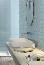 Faianta Albastra Structurata Marazzi Pottery Turquoise Cube 3D 25x76 cm MMVH