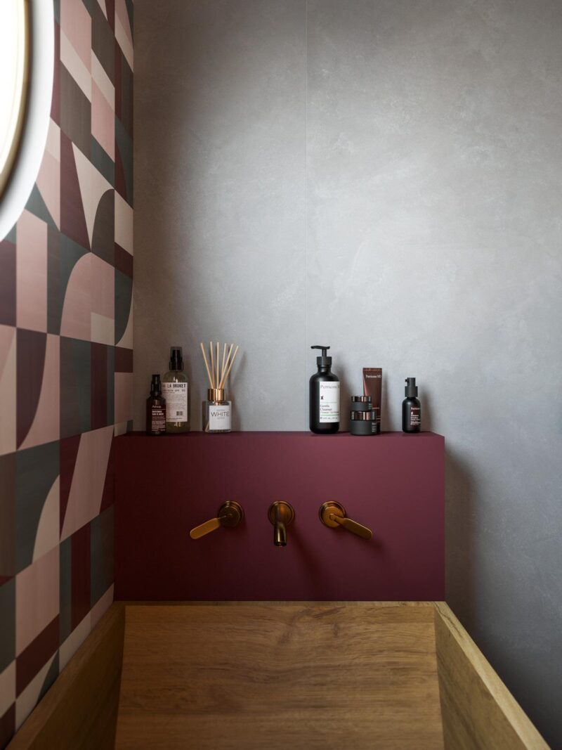 Placa decorativa Marazzi Eclettica Cream Decoro Carioca 40X120 cm M1AN - imagine 2