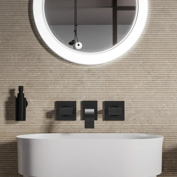 Faianta Bej Rectificata Structurata Marazzi Magnifica Limestone Taupe Mikado 3D 60X180 cm M7AD